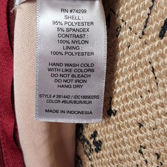 SWEET STORM Sleeveless Tiered High Low Satin Gown Prom Dress Size Small Burgundy - Picture 11 of 13